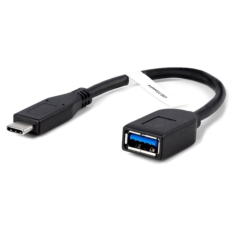 Plugable 6" USB-C to USB-A, Male to Female, Black (USBC-AF3) image 1