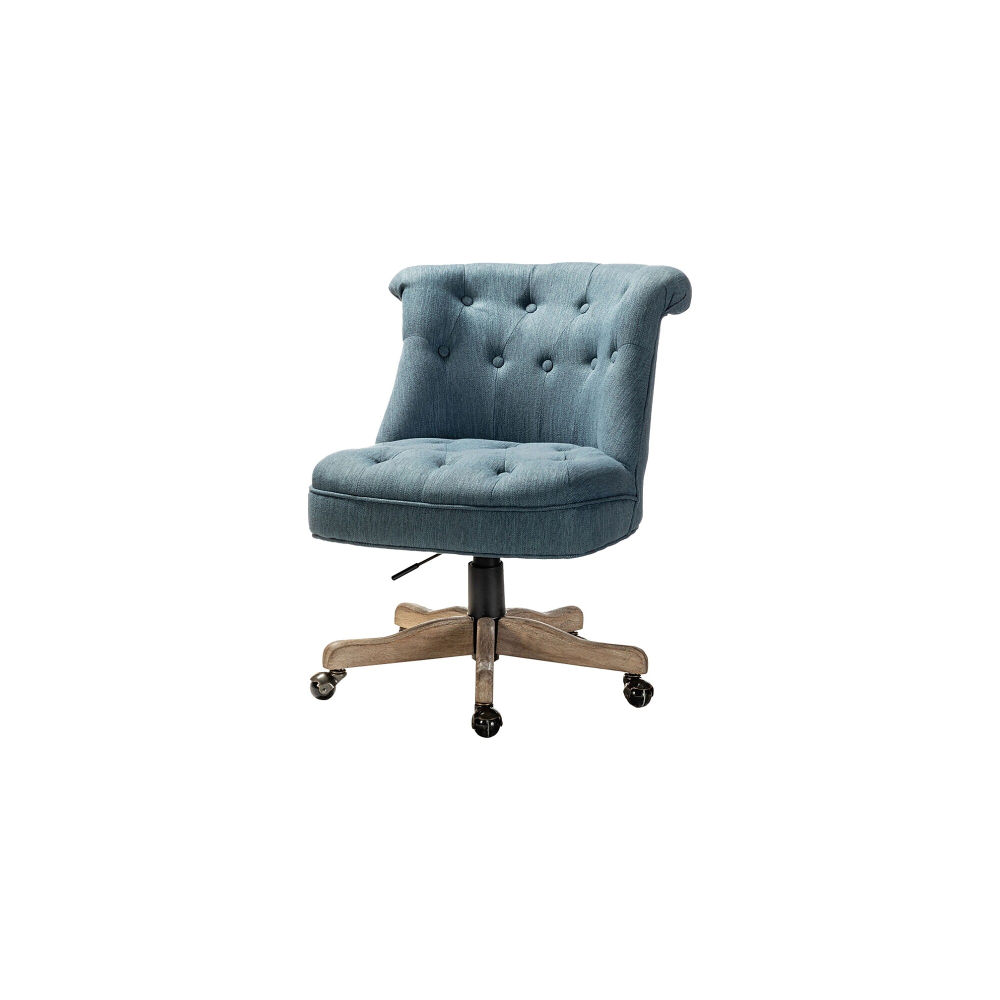 Karat Home Armless Fabric Swivel Task Chair, Blue (HOFMSY0096-BLUE) Sansujyuku sansujyuku.com