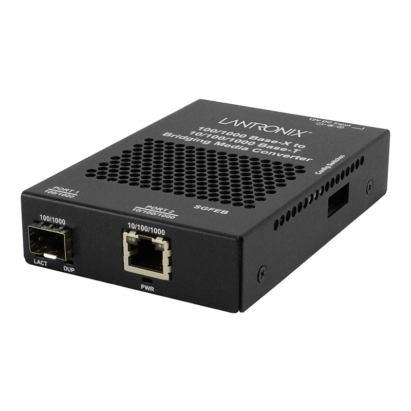 Lantronix SGFEB Gigabit Ethernet Single Mode Media Converter Transceiver, 1000 Mbps (SGFEB1040 130 SA) image 1