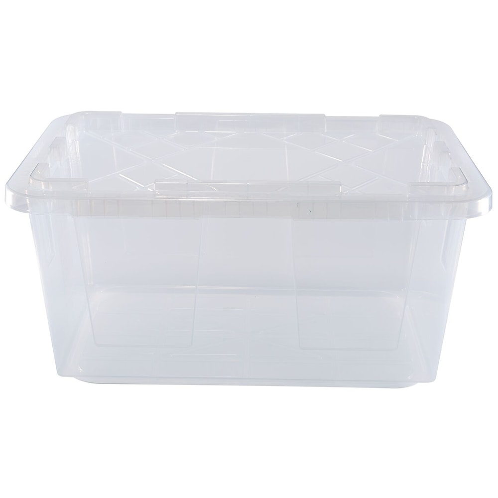 Greenmade® storage tote, clear, 27 gal.