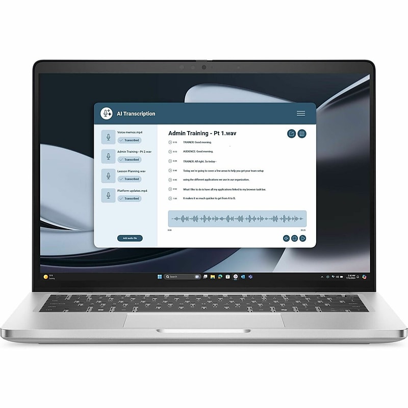 Dell Pro 14 Plus 14" LCD AI Laptop, AMD Ryzen 5 Pro, 16GB RAM, 512GB SSD, 14.5 Hour Battery, Windows 11 Pro, Silver (92XY7) image 1