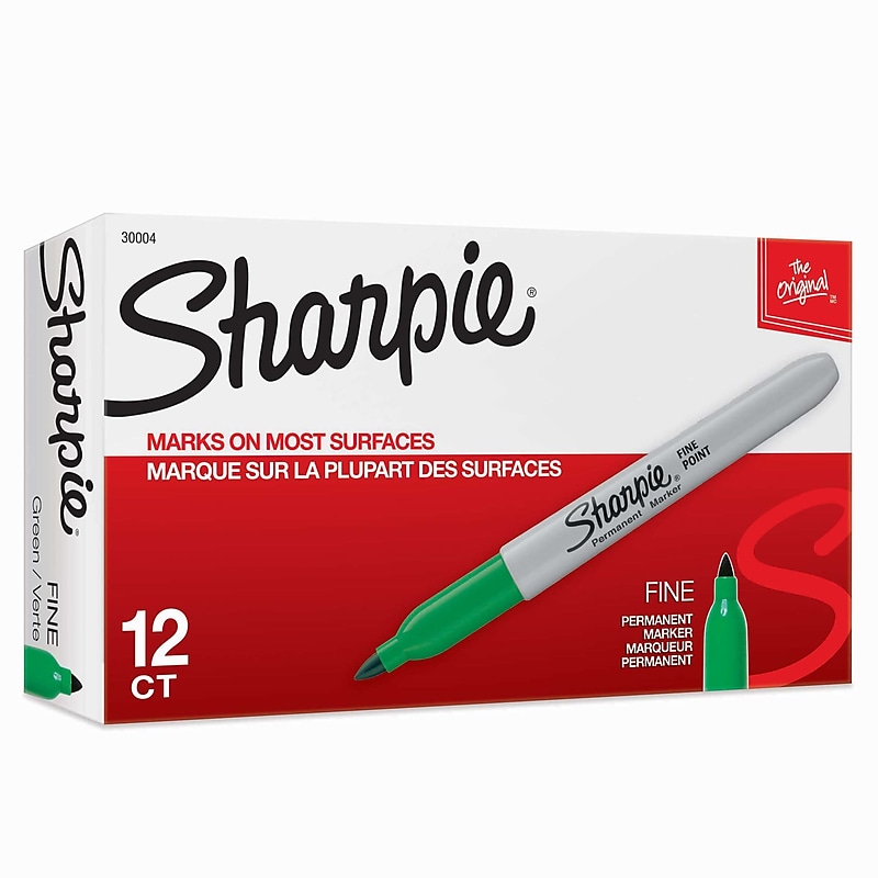 Sharpie Permanent Marker, Fine Tip, Green (30004) image 1