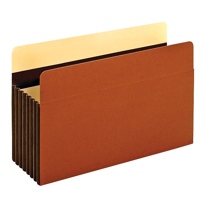 Pendaflex Reinforced File Pocket, 7" Expansion, Legal Size, Redrope, 5/Box (GLW15446HD) image 1