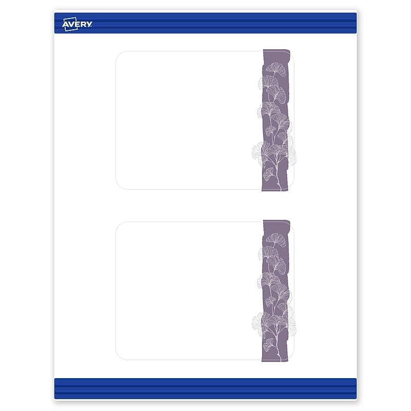 Avery Floral Design Matte Blank Card, White, 20/Pack (S00-F4Y) image 1