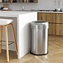 halo Stainless Steel Round Open Top Trash Can with Dual AbsorbX Odor Control System, Silver, Silver, 13 Gal. (OT13STR)~#|#~6EEFE7CC-F68E-4072-8E9A1D0CE6E028E9_sc7