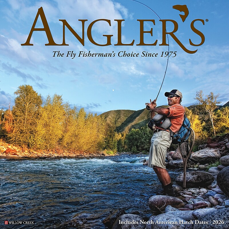 2026 Willow Creek Angler's 12" x 12" Monthly Wall Calendar (49860) image 1