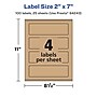 Avery Laser/Inkjet Rectangle Multipurpose Labels, 2" x 7", Kraft Brown, 100 Labels/Pack ( 94243)~#|#~6EF2652C-D148-44A7-BC6738DBB4F6FE6B_sc7