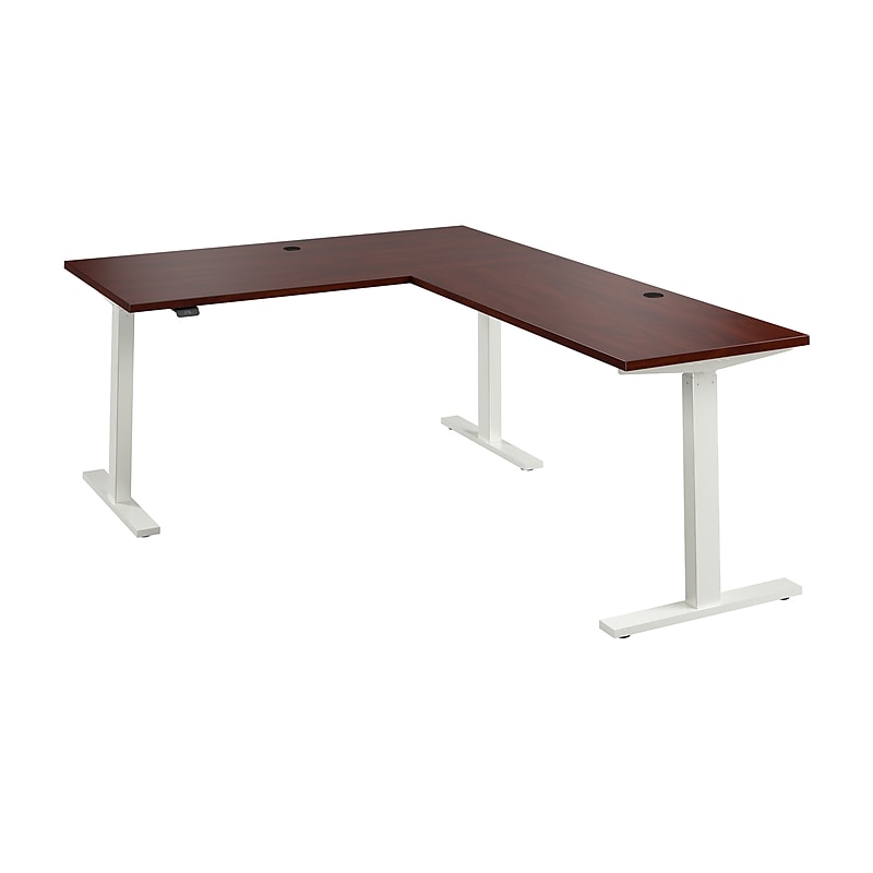 Bush Business Furniture Move 60 Series 60"W L Shaped Adjustable Standing Desk, Hansen Cherry (M6SL6078HCWK) image 1