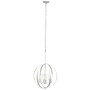 Lalia Home 3-Light 18" Adjustable Globe Hanging Metal and Clear Glass Ceiling LED Pendant, White (LHP-3010-WH)~#|#~6EF42A35-2CE1-4E9C-B7D7F319572FE755_sc7