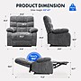 FlexiSpot Chenille Power Lift Recliner, Gray (XL6F-Cloud-DG)~#|#~6EF6BBFF-6D47-43E4-A323E1315CBD4101_sc7
