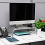 Mind Reader Ventilated Monitor Stand with Side Storage, Silver (MESHM-SIL)~#|#~6F0011EB-4DF2-49CE-AE3BC9CE3D62DBC8_sc7