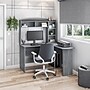 Techni Mobili 47" Modern L-Shaped Desk with Hutch, Gray (RTA-8410-GRY)~#|#~6F030E5C-E31C-4F96-903F0B2E3AA911FF_sc7