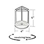 Azar Displays 4" x 6" Three-Sided Revolving Sign and Menu Holder, Top Loading, White Acrylic (193726-WHT)~#|#~6F0D32AA-FE34-4D47-98EE57CF53A66680_sc7