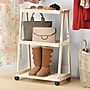 Whitmor 3-Shelf Wood Mobile Kitchen Cart with Lockable Wheels, Natural (6026-11895)~#|#~6F0D4A51-6503-4C9C-BEDD4BBF8A58E69C_sc7