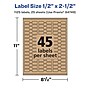 Avery Laser/Inkjet Multipurpose Labels, 2.5" x ", Kraft Brown, 1125/Pack (94749)~#|#~6F0EC8BB-75DA-4AD0-87EF1A993C70FBA8_sc7