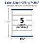 Avery TrueBlock Laser/Inkjet Rectangle Multipurpose Labels, 1.75" x 7.75", White, 500/Box (94232)~#|#~6F11BCD7-6493-417B-BCED02416DB00264_sc7