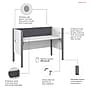 Bush Business Furniture ProBiz 43"H x 63"W Cubicle Workstation, White (100871CG-17)~#|#~6F1B3A19-FB15-4896-A20A838D49FDD593_sc7