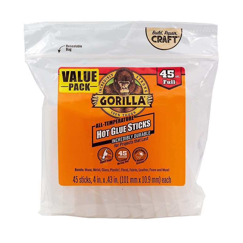 Gorilla Glue Sticks, Clear/Opaque, 45/Pack (3034502) image 1