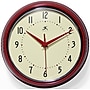 Infinity Instruments Round Retro Wall Clock, Aluminum, 9.5" (10940-RED)~#|#~6F1E1D11-314B-4005-9B2740746BC2B0E4_sc7