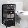 Mind Reader 5-Drawer Mobile Cart with Drawers Laundry Organizer Utility Cart with Wheels, Metal, Black (5TWHEEL-BLK)~#|#~6F1FCD55-D1FD-44BC-806EB4C59A8228BB_sc7