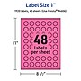 Avery Starburst Laser/Inkjet Multipurpose Labels, 1", Bright Pink (1920/Box)~#|#~6F217AAA-684E-4693-80334C130C9E6558_sc7
