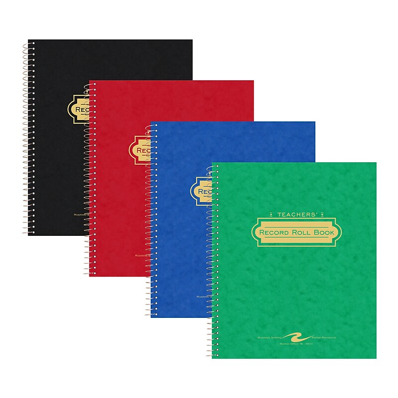 Roaring Spring Paper Products Teacher's Record Roll Books, 8.5" x 11", 44 Sheets (72900) image 1
