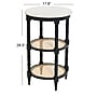 Storied Home 17.8"Dia. Marble Round End Table, 2 Shelves, White/Black/Natural (EC0835)~#|#~6F29F666-5AFB-4023-8BAE66C2510B9A03_sc7