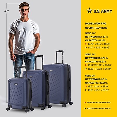 U.S. Army FOX PRO Spinner Luggage - Thumbnail 5