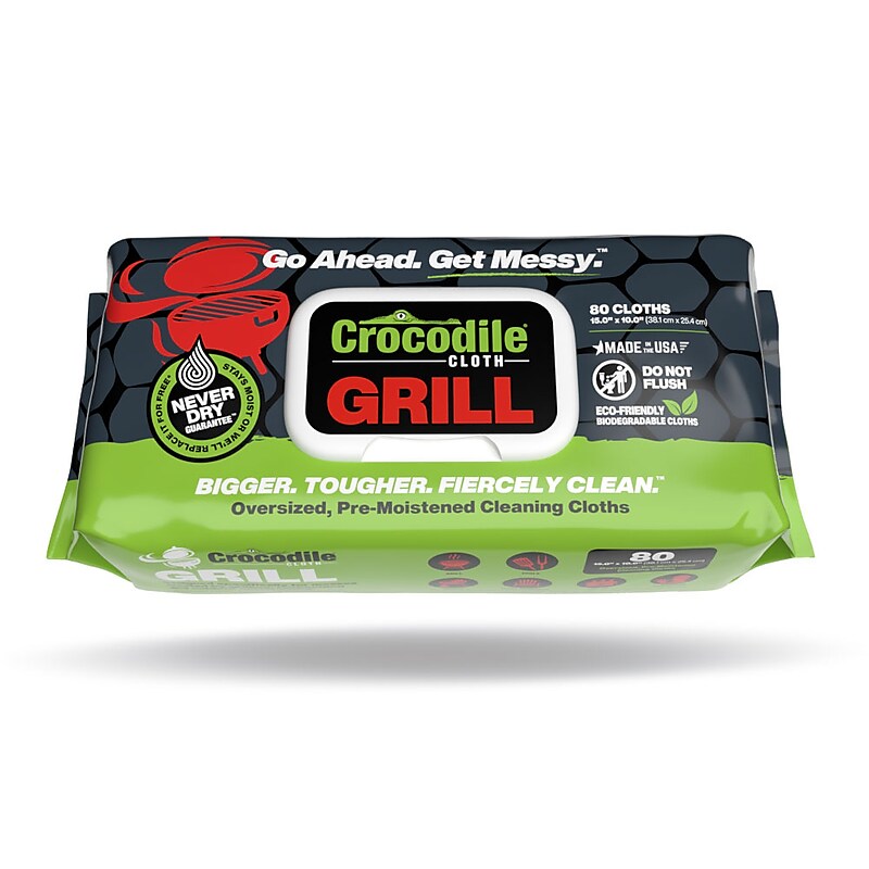 Crocodile Cloth Grill Cleaning Cloths, 15" x 10", 80/Pack (6600-080) image 1
