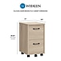 Whalen Dulzura 2-Drawer Mobile Vertical File Cabinet, Letter/Legal Size, 29.25"H x 17"W x 20"D, Warm Brown (SPUS-DZMF-LBM)~#|#~6F35B7A7-F5E0-47F5-B03DE9292922CA2F_sc7