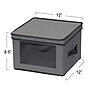 Household Essentials Large Stackable Folding Fabric Dinner Plate Storage Box, 8.5" x 12"x 12", 21.2 Qt., Gray (52536-1)~#|#~6F3943DF-7B9B-41D5-8669F7101E313265_sc7