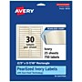 Avery Pearlized Ivory Rectangle Multipurpose Labels, 2/3" x 3-7/16", Ivory, 750/Pack (94210)~#|#~6F3AF7BC-AA33-48F8-AA3CB73B05CBD377_sc7