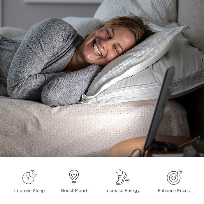 Verilux HappyLight Lumi Light Therapy Lamp, White (VT31WW3) | Staples