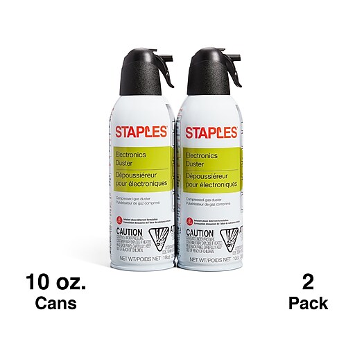 Staples Electronics Air Duster, 10 oz., Slight Ethereal, 2/Pack (SPL10ENFR2) Staples
