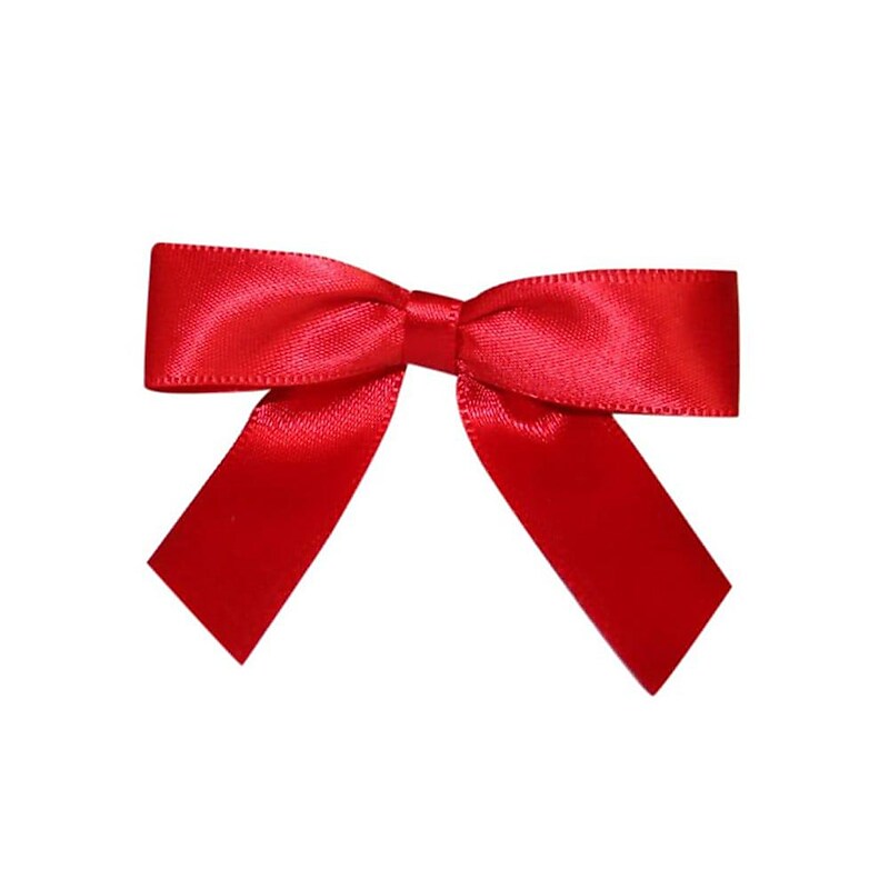 JAM Paper Ribbon Bows, Red, 100/Pack (52640349176) image 1
