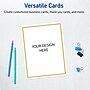 Avery Pre-Printed Gold Beads Design Matte Blank Card, White, 20/Pack (S00-DJJ)~#|#~6F5062E4-94FE-4375-BC5C379FE2604634_sc7