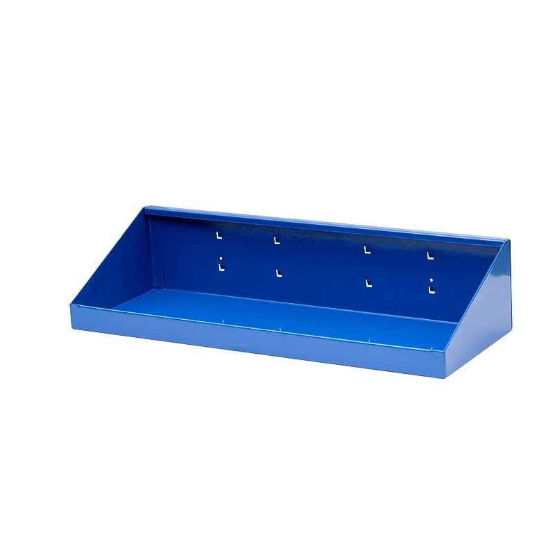 Triton Products LocHook 18" W x 6.5" D Blue Steel Pegboard Shelf (56186-BLU) image 1