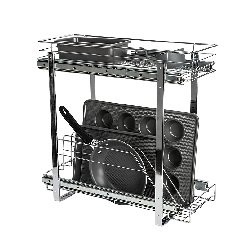 Household Essentials Glidez Metal Organizer, Chrome (HE1077) image 1