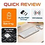 Delton N35 Mini Wireless Keyboard and Optical Mouse Combo, Silver/White (DKMKITMIN35-WW)~#|#~6F5C5614-C8B9-4917-8CBDA043C6629D9D_sc7