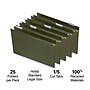 Staples 100% Recycled Hanging File Folder, 1/5-Cut Tab, Legal Size, Standard Green, 25/Box (ST16402/TR16402)~#|#~6F65D38C-1A24-46E5-AC7B7B24D36AAA5F_sc7