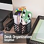 Mind Reader 4-Compartment Rotating Metal Desk Organizer, Black (MOSBASK-BLK)~#|#~6F69C054-701D-4ED0-94FACD44DE3B731C_sc7