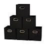 Household Essentials Medium Folding Fabric Storage Cube, 11" x 11"x 11", 23 Qt., Black, 6/Pack (80-1)~#|#~6F6A3952-5E97-426E-88B1003BB2B45D8E_sc7