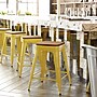 Flash Furniture Kai Indoor-Outdoor Backless Counter Height Stool, Yellow with Teak Seat (CH3132024YLPL2T)~#|#~6F6B807F-D71B-409F-8EE1161267D1B7AA_sc7