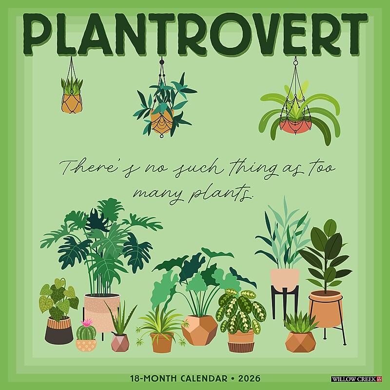 2026 Willow Creek Plantrovert 12" x 12" Monthly Wall Calendar (55854X) image 1