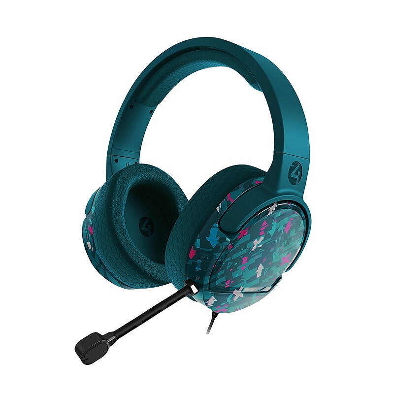 4Gamers Panther Stereo Gaming Over-the-Ear Headset, 3.5mm, Teal (XP-PANTHER-GT-4G) image 1