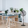 Good Housekeeping Retro Pedestal Fans 16-inch 3-Speed Oscillating Pedestal Fan, Midnight Chrome (92654-GM)~#|#~6F6E00CF-C9FB-4EF0-993B6A80C3CD1434_sc7