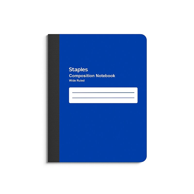 Staples® Poly Composition Notebook, 7.5" x 9.75", Wide Ruled, 80 Sheets, Assorted Colors (ST54890) image 1