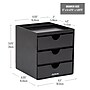 Mind Reader 3-Drawer Plastic Desk Organizer, Black (MINMACH3-BLK)~#|#~6F6E7B73-602A-4CEC-8046CF3F52803264_sc7