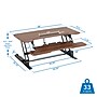 Mount-It! 38"W Electric Rectangular Adjustable Standing Desk Converter, Dark Walnut (MI-8011)~#|#~6F724590-3916-441E-B4F2F43091BC8DB3_sc7