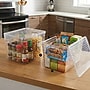 Azar Displays Diamond Pattern Storage Bins, 6" x 7.75", Clear, 2/Pack (556913-2PK)~#|#~6F7398B6-5D87-473F-AA52205186639A96_sc7
